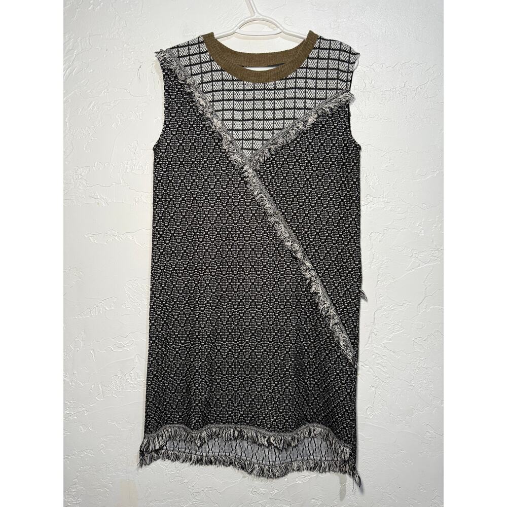 Thml Asymmetrical Color Block Jaycaurd Tweed Frin… - image 1